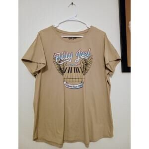 Billy Joel World Tour 1984 Concert Tee 2XL Vintage Style Rock Band Shirt 80s